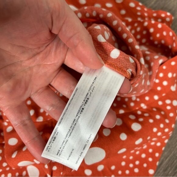 Anthropologie Fifth Label Peppers Shorts high rise waist Polka Dots Ruffles Red - Picture 13 of 16